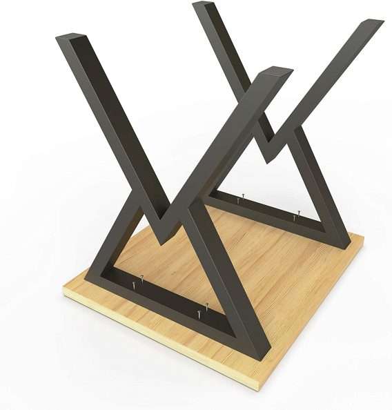 Dizaina metāla galda kājas, 2 gab., 500mm x 700mm, Melnas