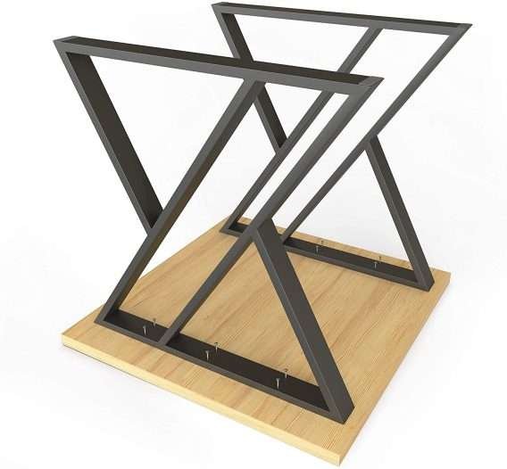 Dizaina metāla galda kājas, 2 gab., 700mm x 720mm, Melnas