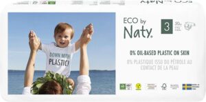 pamperi Eco by Naty, izmērs 3, 4-9 kg, 2x50gab.(100gab.)
