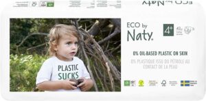 pamperi Eco by Naty, izmērs 4+, 9-20 kg, 2x42gab.(84gab.)