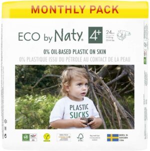 pamperi Eco by Naty, izmērs 4+, 9-20 kg, 6x24gab.(144gab.)