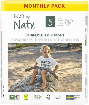 pamperi Eco by Naty, izmērs 5,11-25 kg, 6x22gab.(132gab.)