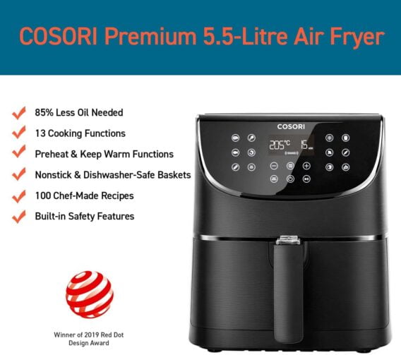 Karstā gaisa friteris Cosori Air Fryer 5.5L XXL
