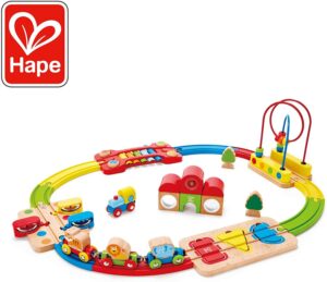 Koka rotaļlieta dzelzceļš Hape 3826