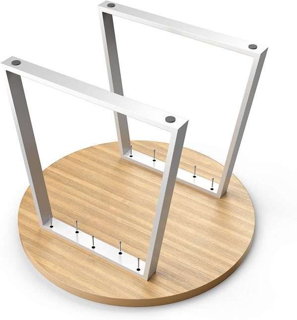 Metāla galda kājas, 2 gab., 500mm x 700mm, Baltas