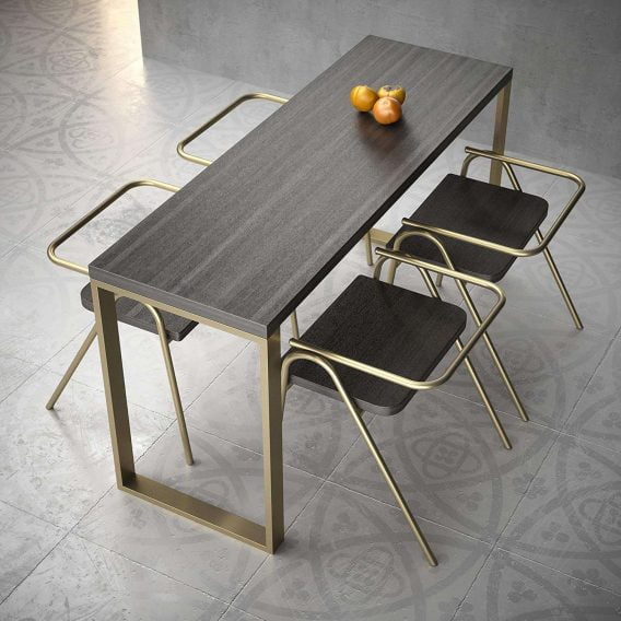 Metāla galda kājas, 2 gab., 600mm x 720mm Zelta krāsā