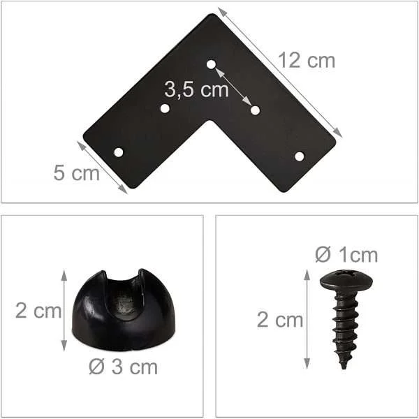 Metāla mēbeļu, galda kājas 4 gab., A=100mm