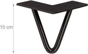 Metāla mēbeļu, galda kājas 4 gab., A=100mm