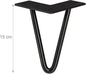 Metāla mēbeļu, galda kājas 4 gab., A=150mm