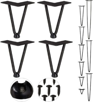 Metāla mēbeļu, galda kājas 4 gab., A=150mm