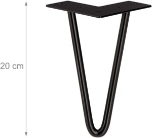 Metāla mēbeļu, galda kājas 4 gab., A=200mm