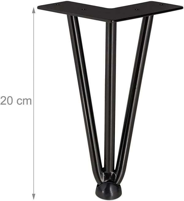 Metāla mēbeļu, galda kājas 4 gab., A=200mm