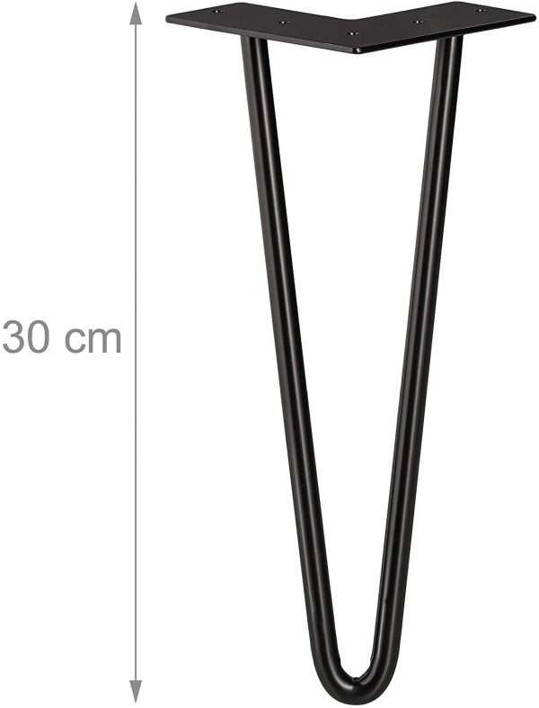 Metāla mēbeļu, galda kājas 4 gab., A=300mm