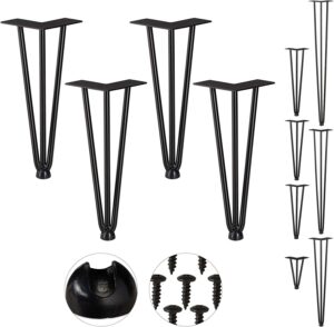 Metāla mēbeļu, galda kājas 4 gab., A=300mm