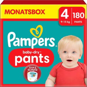 pampers baby dry pants 4 9 15 kg 160gab. (vācija)