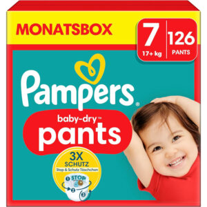 pampers baby dry pants 7 17+ kg 104gab. (vācija)