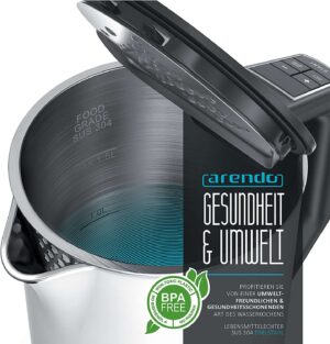 Arendo 304290 tējkanna ar temperatūras regulēšanu 1.5 L, 2200 W, Balta 6 Arendo tējkanna 1.5 L, 2200 W, Balta