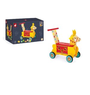 Attīstošā rotaļlieta Janod Llama Ride-On koka balansa braucamais