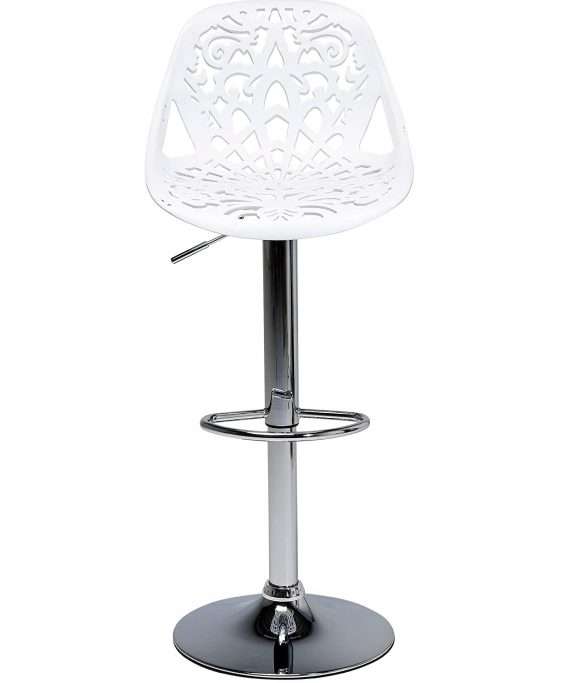 Bāra krēsls Kare Ornament balts