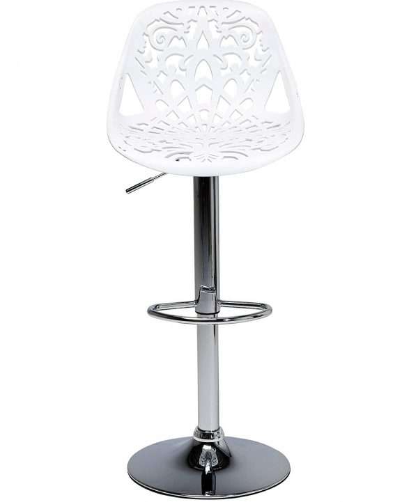 Bāra krēsls Kare Ornament balts