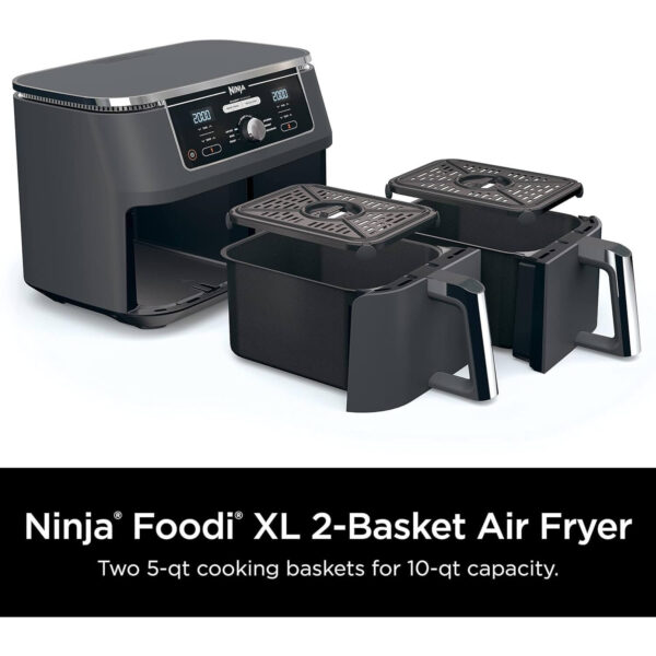 karstā gaisa friteris ninja foodi max dual zone air fryer af400eu, 9.5 l