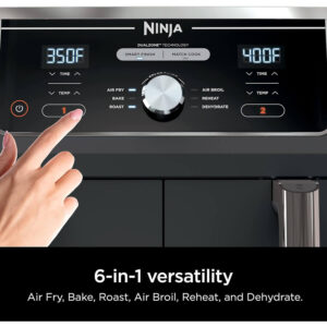 karstā gaisa friteris ninja foodi max dual zone air fryer af400eu, 9.5 l