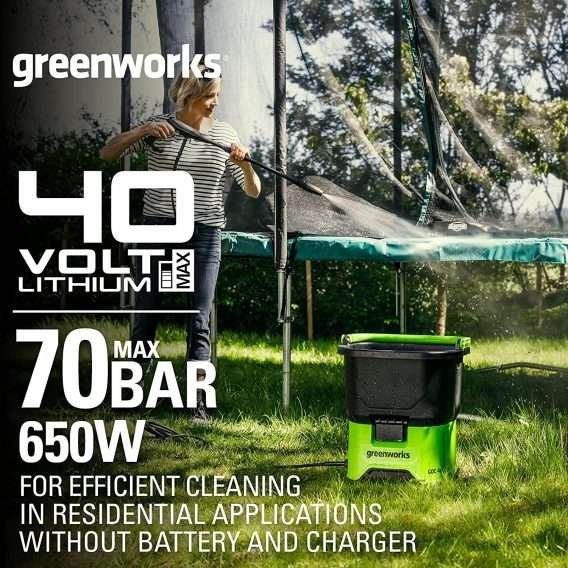 Bezvadu augstspiediena mazgātājs Greenworks GDC40 bez akumulatora