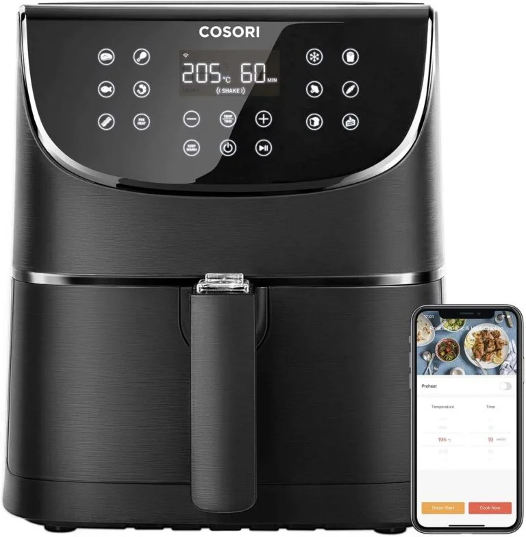karstā gaisa friteris cosori air fryer 5.5l xxl smart, melns