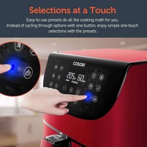 Karstā gaisa friteris Cosori Air Fryer 5.5L XXL Sarkans