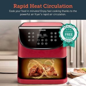 Karstā gaisa friteris Cosori Air Fryer 5.5L XXL Sarkans