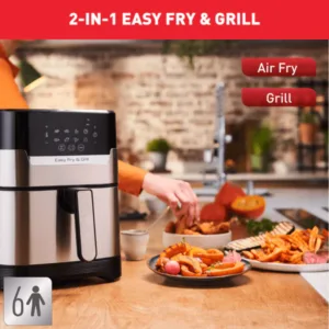 karstā gaisa friteris, grils tefal ey505d easy fry & grill deluxe, 4.2 l1