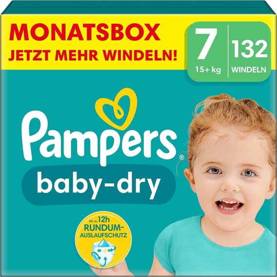 pampers baby dry 7 15+kg 112gab. (vācija)