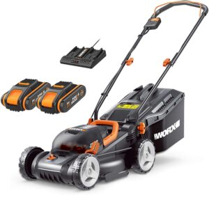 zāles pļāvējs worx wg779e, 36 v(40 v max), 2 akum. 20v, 2.5ah