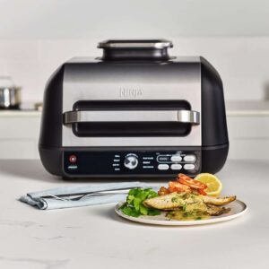 karstā gaisa friteris, grils ninja foodi max pro grill & hot air fryer ag651eu1