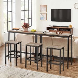 bāra galds industrial 100 x 40 x 90 cm lbt010b02 pelēks melns2