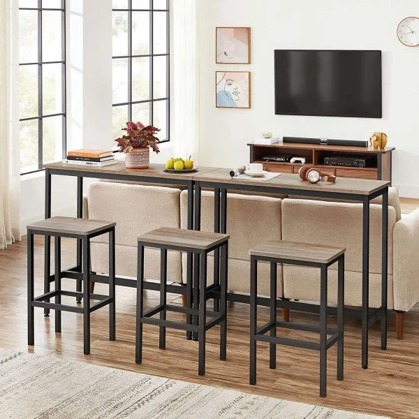 bāra galds industrial 100 x 40 x 90 cm lbt010b02 pelēks melns2