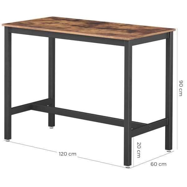 bāra galds industrial 120 x 60 x 90 cm lbt91x1