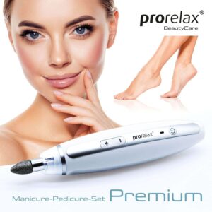 bezvadu elektriskais manikīra un pedikīra komplekts prorelax premium6