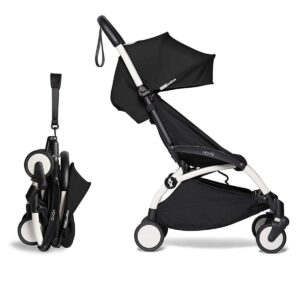 ceļojumu rati babyzen yoyo 2 melni balts rāmis