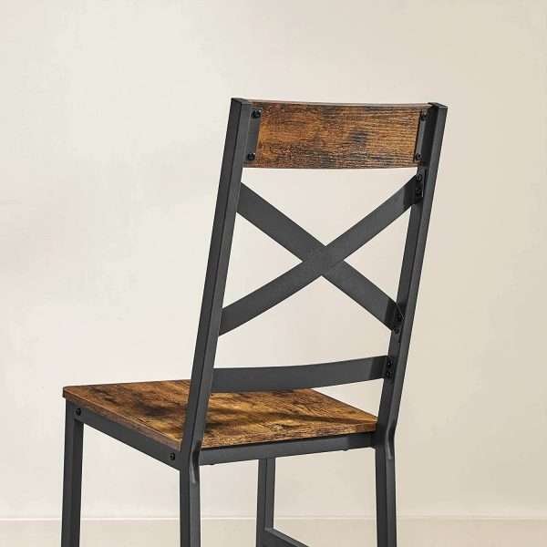 Ēdamistabas krēsls vintage brūns melns 2 gab. ldc094b01 3