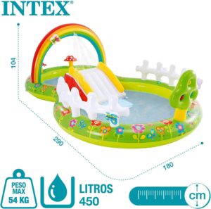 piepūšamais bērnu baseins intex krāsains 57154np 2