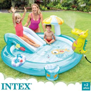 piepūšamais bērnu baseins intex krokodīls 57165np 201 x 170 x 84 cm 1