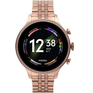 viedpulkstenis fossil 6th gen, 42mm, ftw6077 rozā zelta