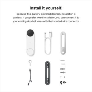 durvju zvans google nest doorbell ‎gwx3t ar novērošanas kameru