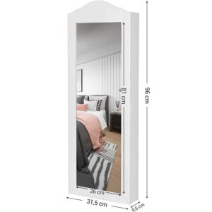 rotaslietu skapis ar spoguli jbc83w balts