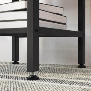 bāra galds industrial lbt013b01 110 x 40 x 90 cm ar 3 plauktiem brūns/melns