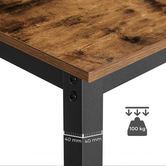 bāra galds industrial lbt15x 120 x 60 x 90 cm ar 2 bāra krēsliem brūns/melns