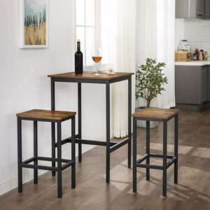 bāra galds industrial lbt25x 60 x 60 x 92 cm brūns/melns