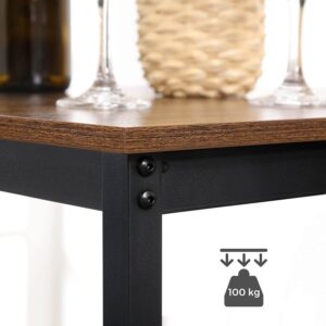 bāra galds industrial lbt25x 60 x 60 x 92 cm brūns/melns