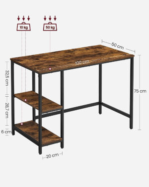 datorgalds / rakstāmgalds lwd046b01 100 x 50 x 75 cm (g x p x a)